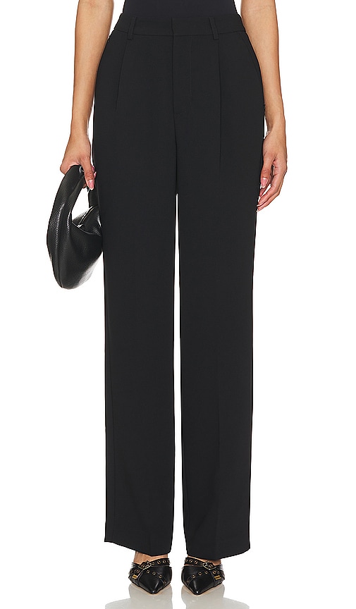 Shop Good American Luxe Suiting Column Trouser In Black001