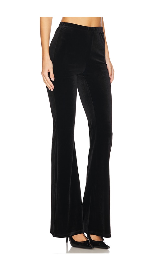 Shop Good American Velvet Flare Pant In Black