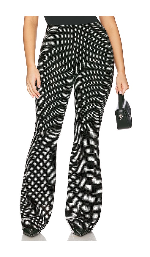 GOOD AMERICAN CRYSTAL PULL ON FLARE LEGGINGS