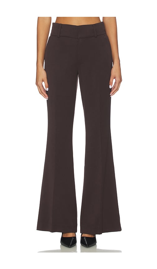 Good American Essential Suiting Flare Trousers In Brown