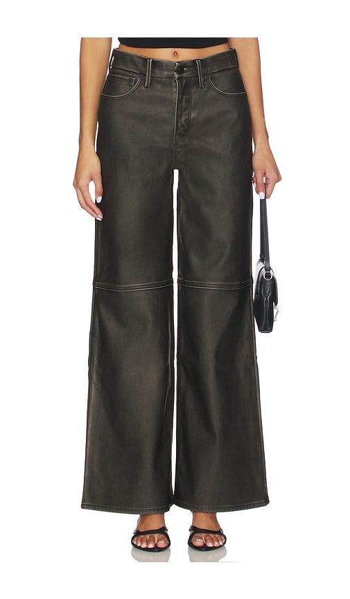 Good American Good Skate Faux Leather Pants In Black