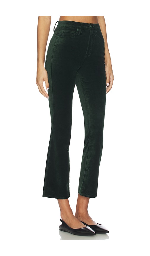  Good American Velvet Good High Rise Kick Flare Pants In Dark Green. Taglia 0. Also In 2, 4, 10, 22, 24. 