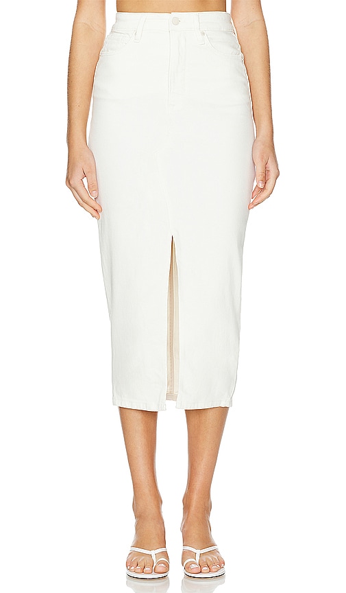 Shop Good American Slit Front Midi Skirt In White