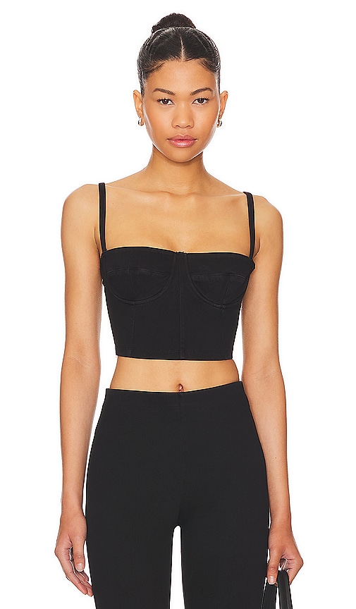 Good American Sculpt Bustier in Black001 | REVOLVE