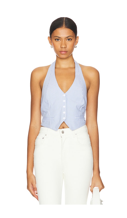 Shop Good American Vest In Hot Girl Stripe001