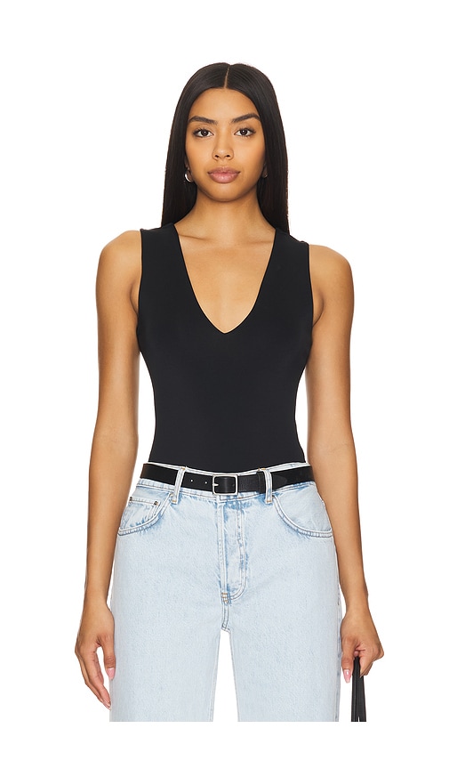 Shop Good American Scuba Deep V Body In Black001