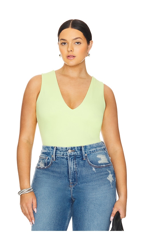 Shop Good American Scuba Deep V Tank Body In Green