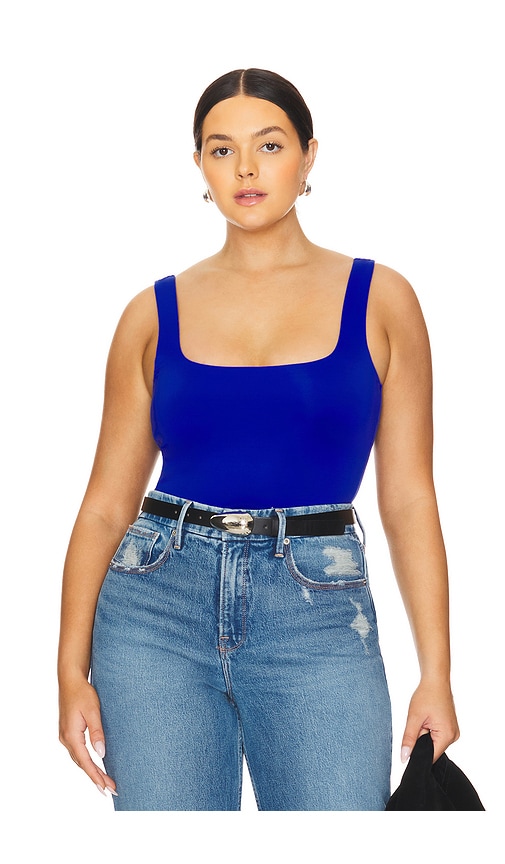 Shop Good American Scuba Modern Tank Body In Blue