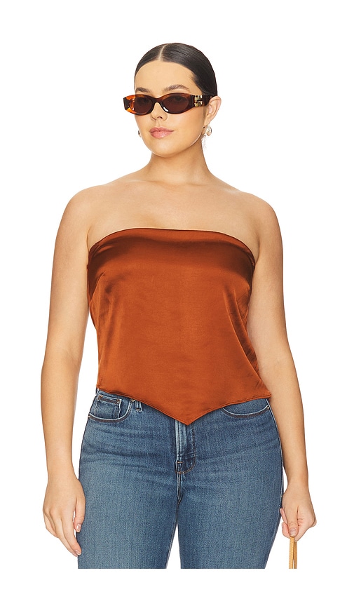 GOOD AMERICAN SATIN HANDKERCHIEF TOP 