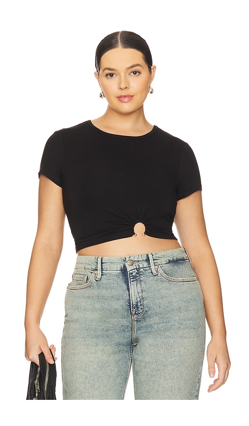 GOOD AMERICAN STRETCH JERSEY TOP 