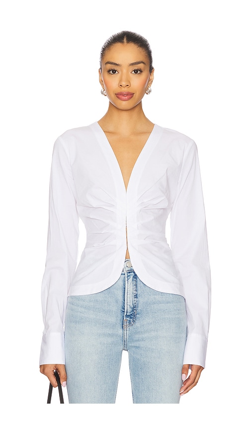 Poplin Ruched Shirt in White. - size L (also in XXXXL/4X) - Good American - Modalova