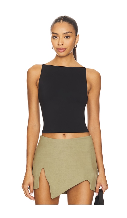 Good American Scuba Sleeveless Tank In Black