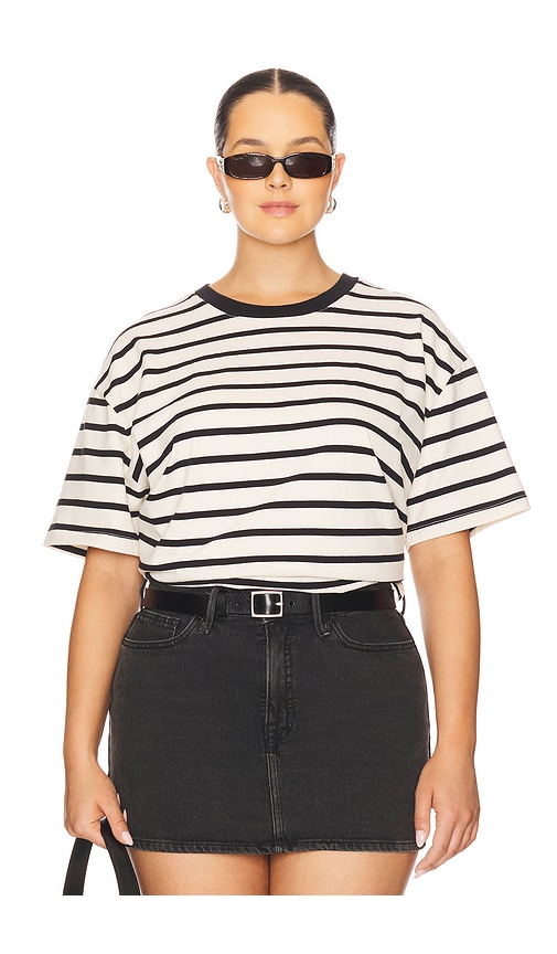 Good American Cotton Oversized Tee In White
