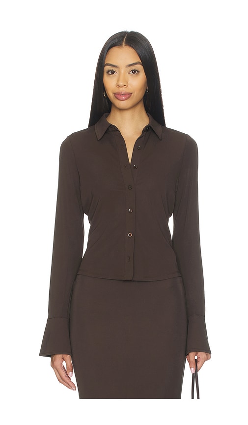 Good American Matte Jersey Long Sleeve Shirt