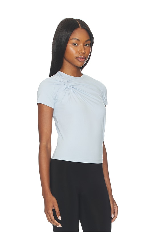  Good American Super Stretch Twist Tee Shirt En Color Bebe Azul Talla L  (también En M, S, Xl/1x, Xs). 