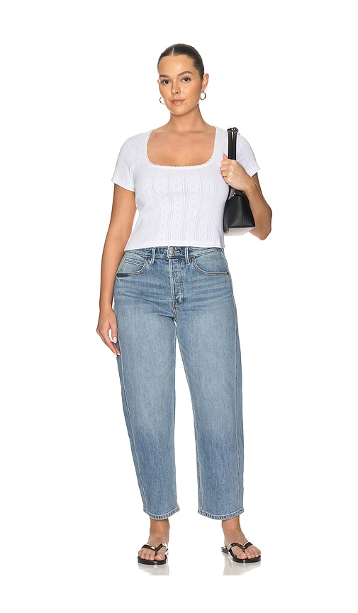 Good American The Pointelle Square Neck Top | Thumbnail 8