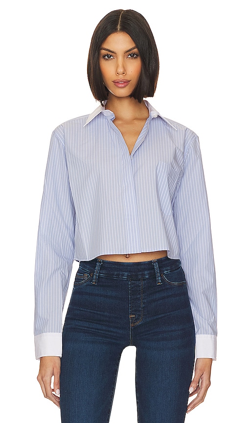 Yarndye Poplin Crop Shirt