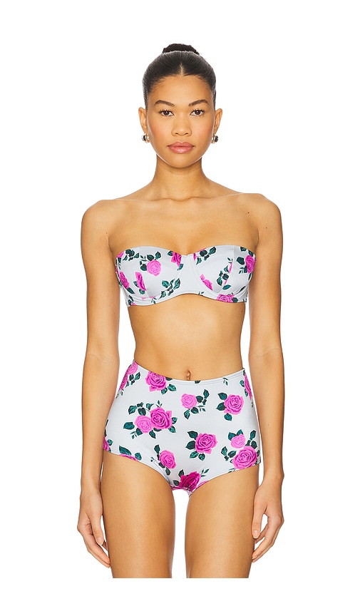 GOOD AMERICAN SATIN UNDERWIRE BIKINI TOP 