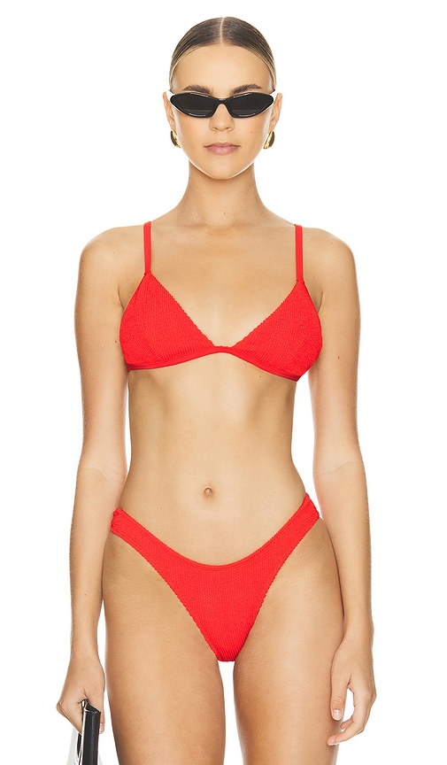 Shop Good American Perfect Fit Bikini Top In Bright Poppy002