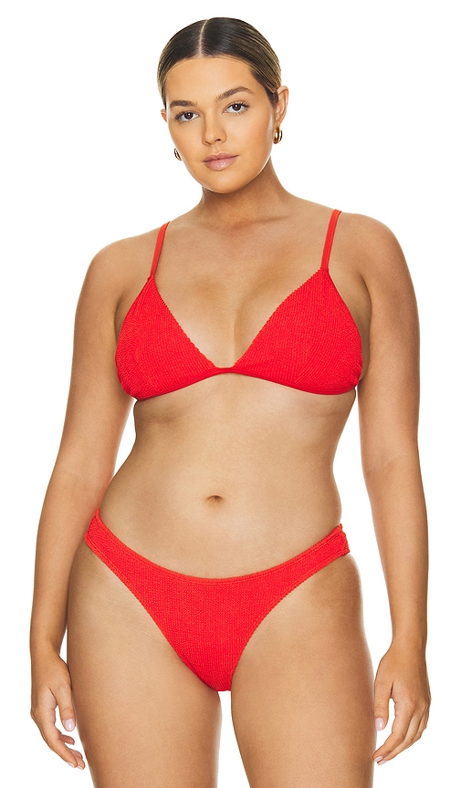 Shop Good American Perfect Fit Bikini Top In Bright Poppy002