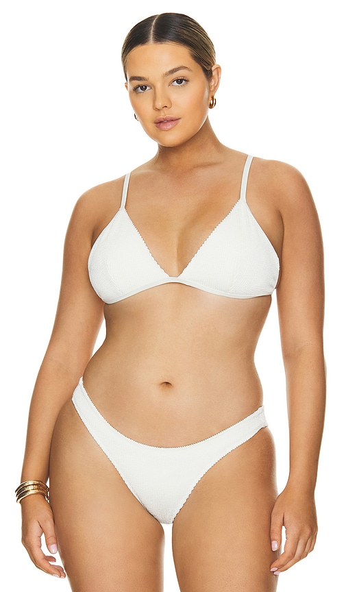 Shop Good American Perfect Fit Bikini Top In Cloud White001