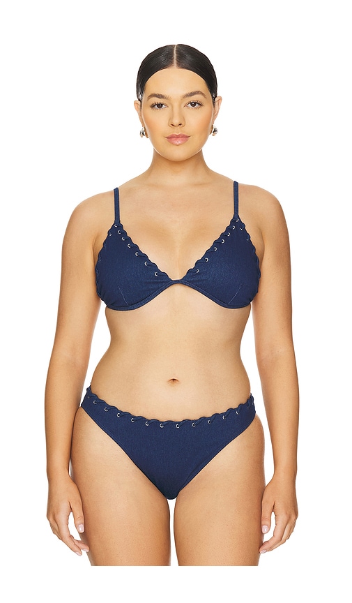 GOOD AMERICAN TRIANGLE BIKINI TOP 