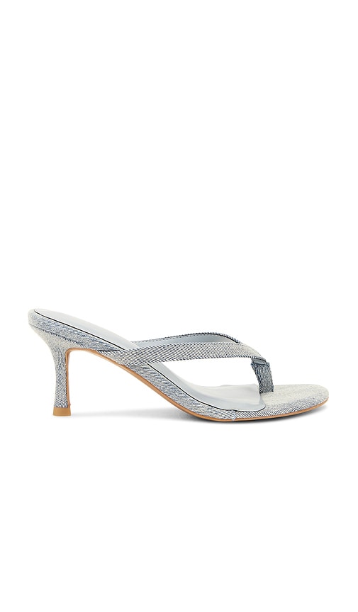 Shop Good American Denim Mule Sandal In Blue