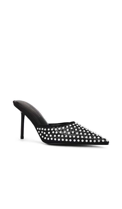 Shop Good American Crystal Mule In Black001