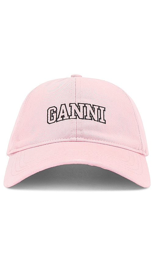 Shop Ganni Cap Hat In 甜蜜淡紫色