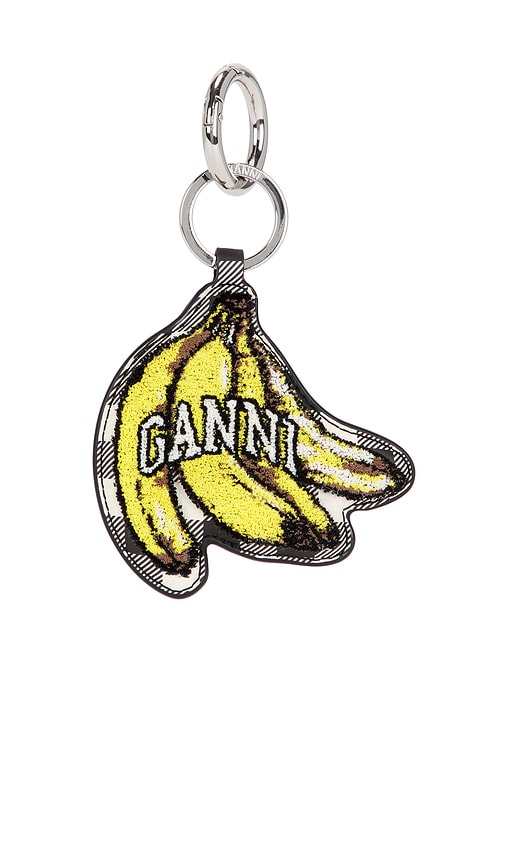 Banana Velvet Keyring in Black.