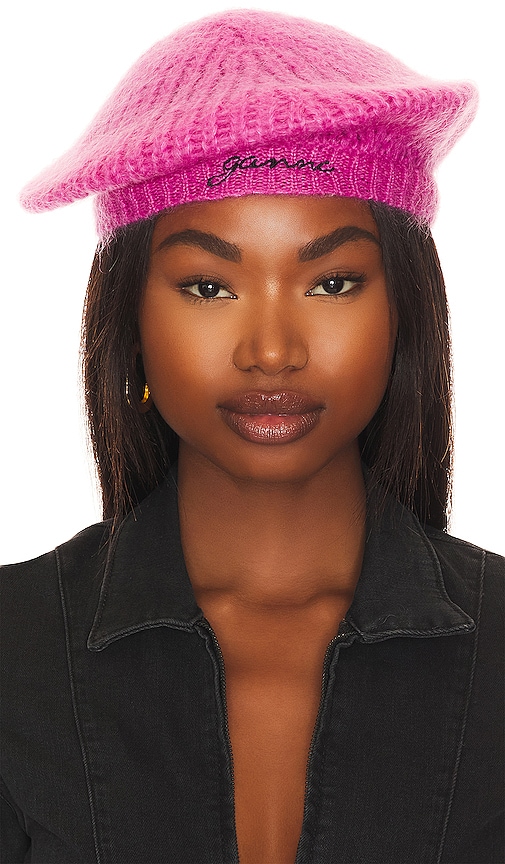 Hat GANNI Woman color Pink