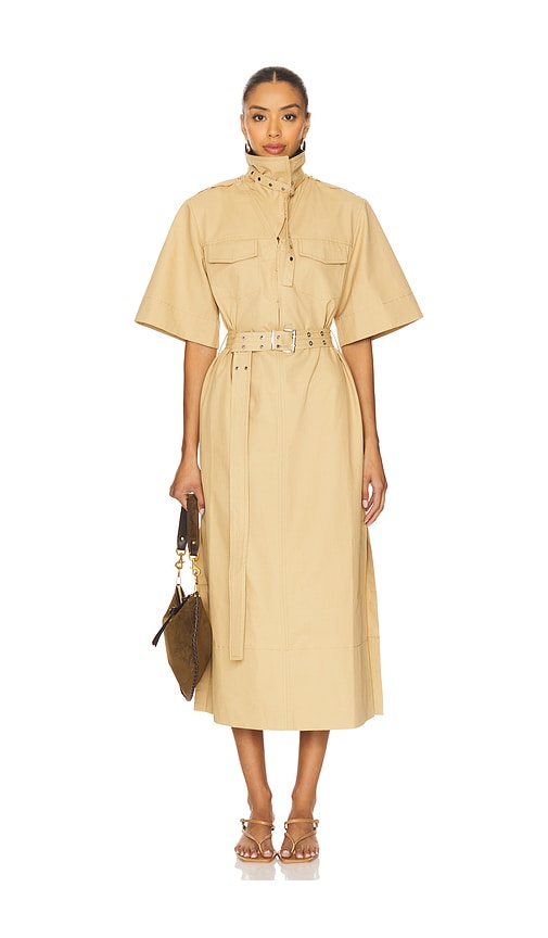 【関税込み】GANNI ベージュ Suiting トラウザーズ GANNI Classic Summer Suiting Cowl Neck Long Dress | Shopbop