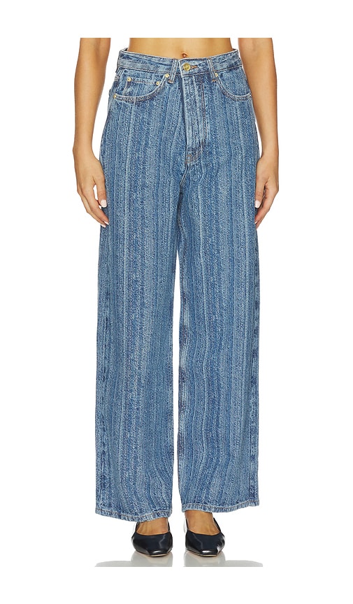 Ganni Structured Denim Double Fly Baggy Jean