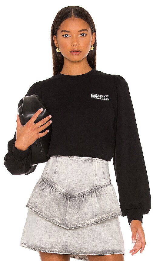 ganni black sweatshirt