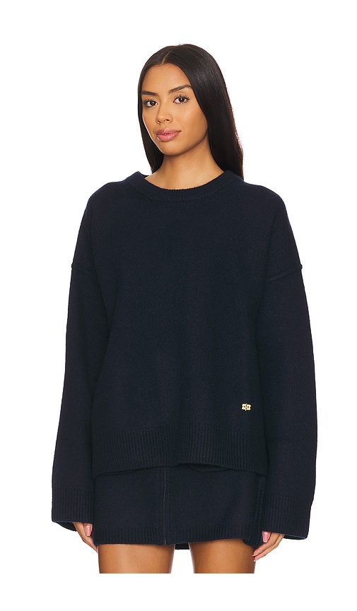 Shop Ganni Wool Sweater In Sky Captain