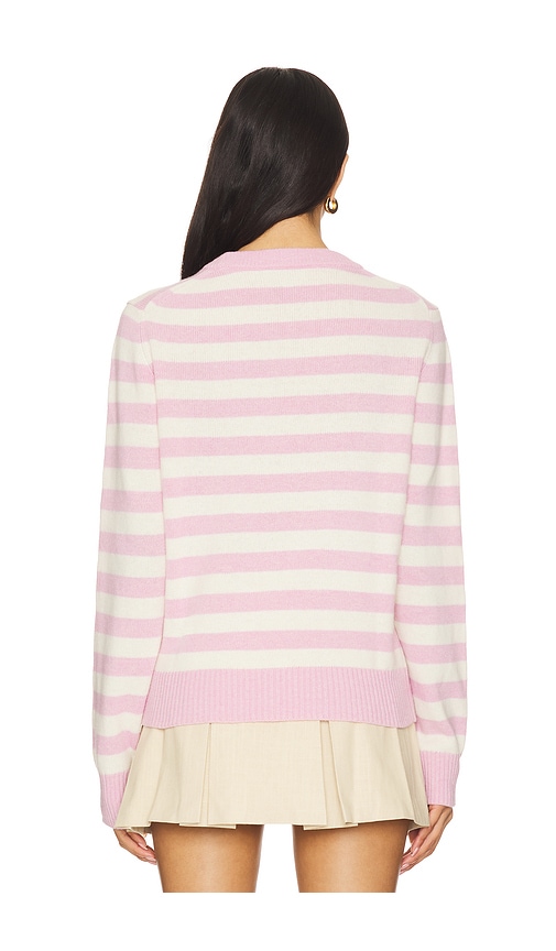  Ganni Geringelter Sweater Mit Hasen-grafik In Pink,ivory. Größe S. Also In L. 