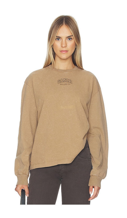 Ganni Future Essentials Washed Effect Long Sleeve Pullover | Thumbnail 6 Ganni Future Essentials Washed Effect Long Sleeve Pullover | Thumbnail 6