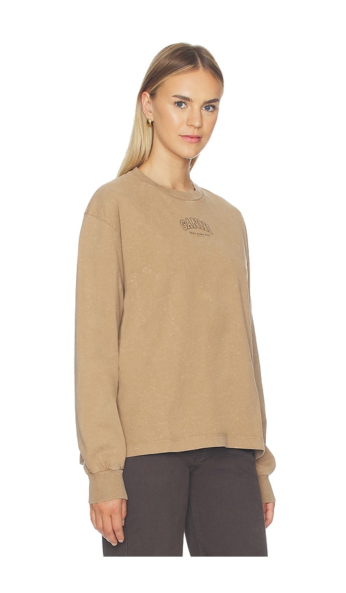  Ganni Jersey Future Essentials Washed Effect Long Sleeve En Color Marrón Talla L  (también En M, S, Xl, Xs). 