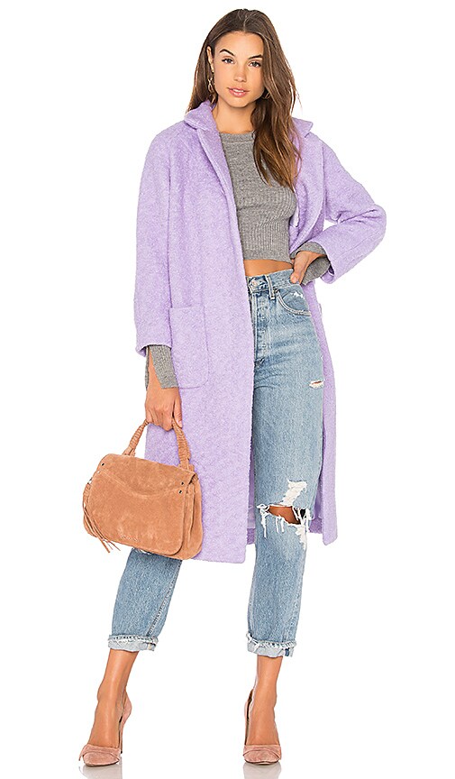 Ganni lilac coat sale