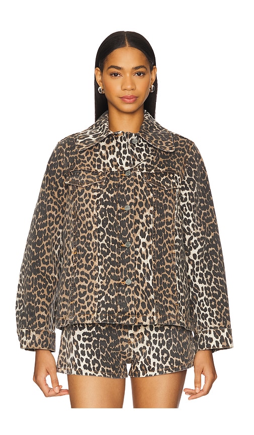 GANNI PRINT DENIM JACKET 