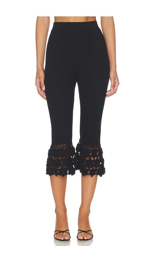 Ganni Fine Cotton Rib Crochet Pant | Thumbnail 3 Ganni Fine Cotton Rib Crochet Pant | Thumbnail 3