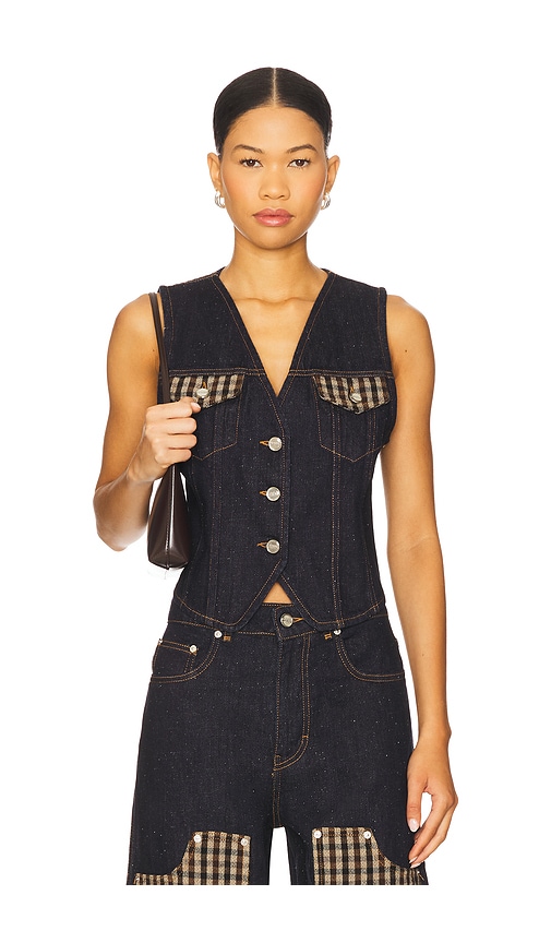 Neppy Denim Vest in Blue. - size 34 (also in 36, 38) - Ganni - Modalova