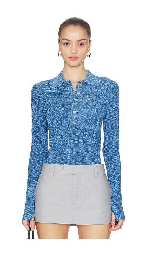 Ganni Spacedyed Polo Top