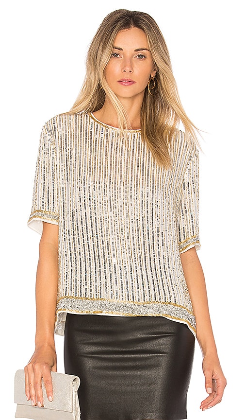 ganni sequin top