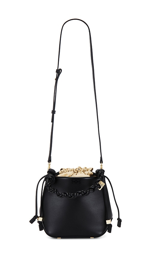 Shop Ganni Bou Bucket Bag In 黑色