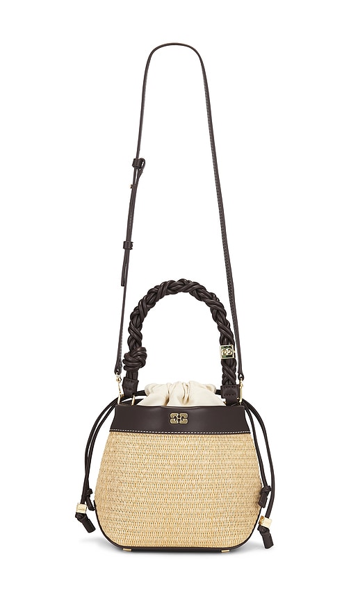 Ganni Bou Bucket Bag in Seal Brown