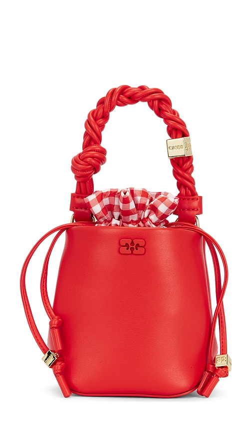 Bou Bucket Mini Vichy Pouch in Red.