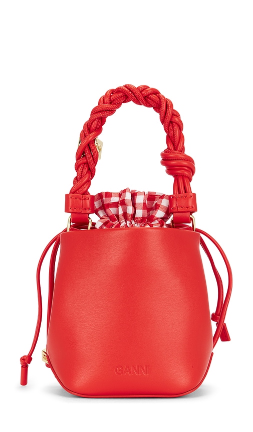 Ganni Bou Bucket Mini Vichy Pouch