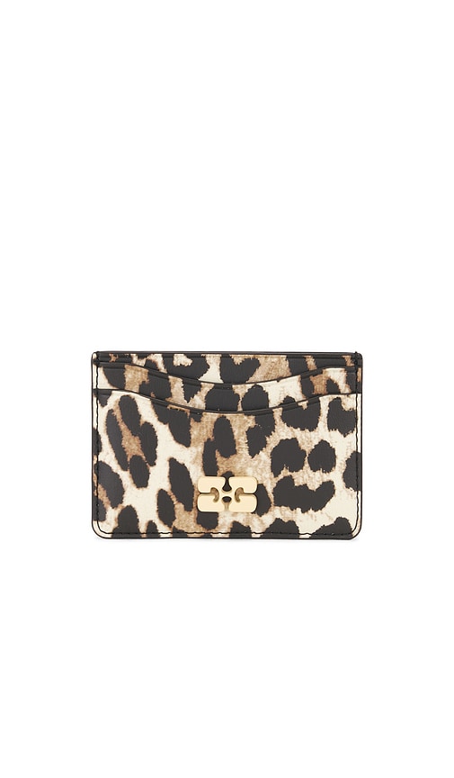 Bou Print Card Holder in Brown.