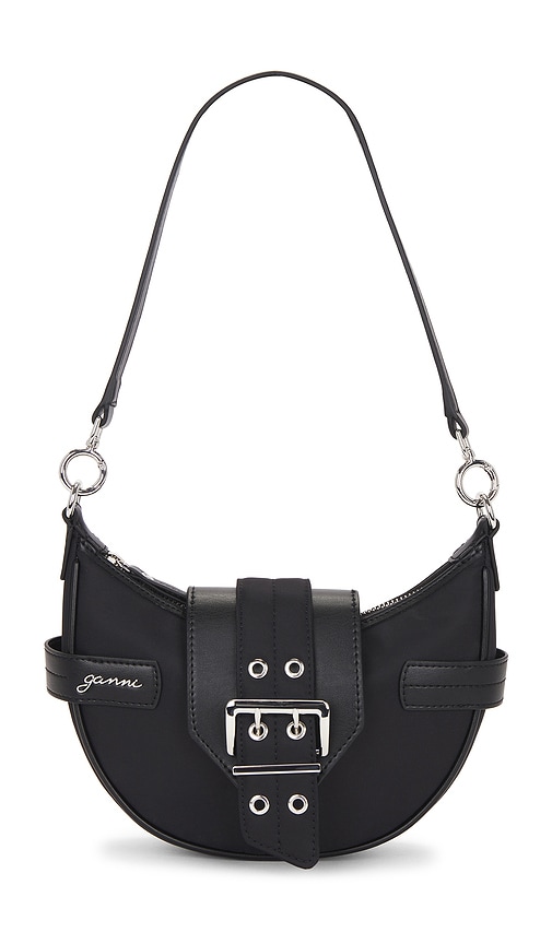 Bucky Small Crossbody Nylon Bag in Black.
